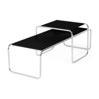 Réplica de la mesa Laccio Breuer de centro en color negro