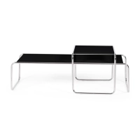 Set di tavolini d'ispirazione Laccio Breuer | Bauhaus Design | Tavolini da caffè e laterali