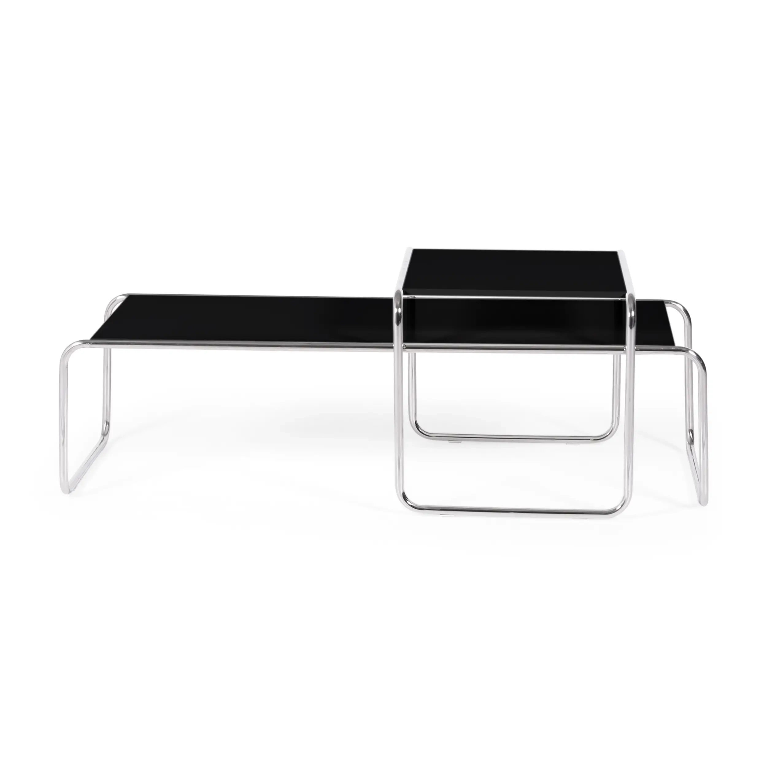 Set di tavolini d'ispirazione Laccio Breuer | Bauhaus Design | Tavolini da caffè e laterali