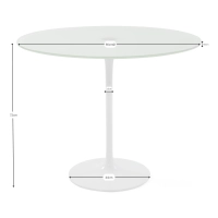Tafel Tulip glazen tafel 90 cm | Modern en Elegant | Mobelarium
