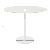 Tavolo Tulip tavolo in vetro 90 cm : Moderno ed elegante :: Moderno ed elegante Mobilie Design
