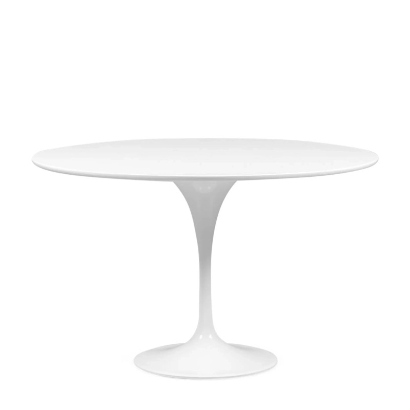 Dining Tulip 120cm Esstisch aus weißem MDF - Mobelarium