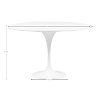 Inspiration Table à mangerStyle Tulip 120cm - Meubles Concept