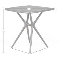 Table Moises 72 cm for Garden | Modern, Light and Resistant | Indoors and Outdoors