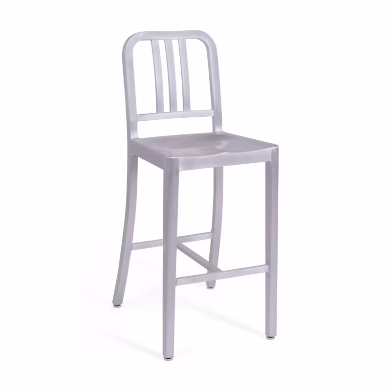 Barstol Navi Army 66 cm i aluminium | Stilren industridesign