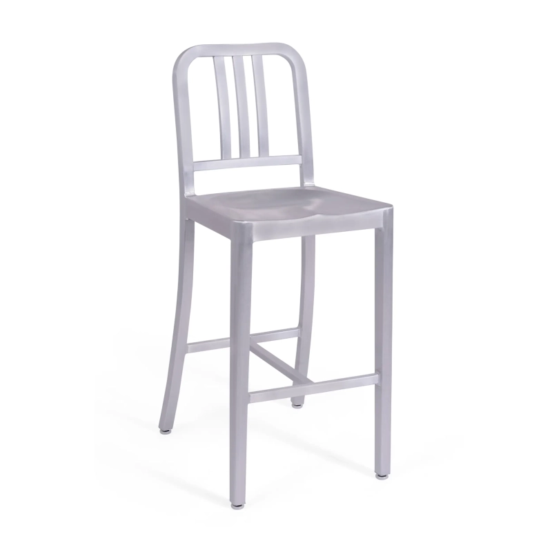 Stool Navi Army 66 cm of Aluminum | Elegant Industrial Design
