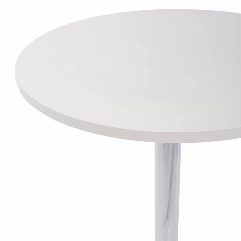 Mesa alta Boom 60 cm - Mesa moderna con base cromada para cocina o barra