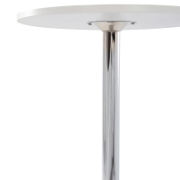 Mesa alta Boom 60 cm - Mesa moderna con base cromada para cocina o barra