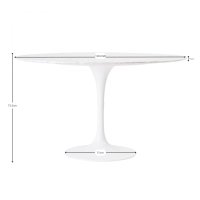 Ispirazione Tavolo design Tulip 120Ø in Marmo Carrara - Mobilie Design