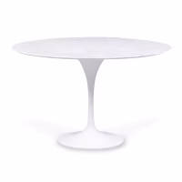 Inspirační tulipánový jídelní stůl v mramoru Carrara 120 cm - designový nábytek