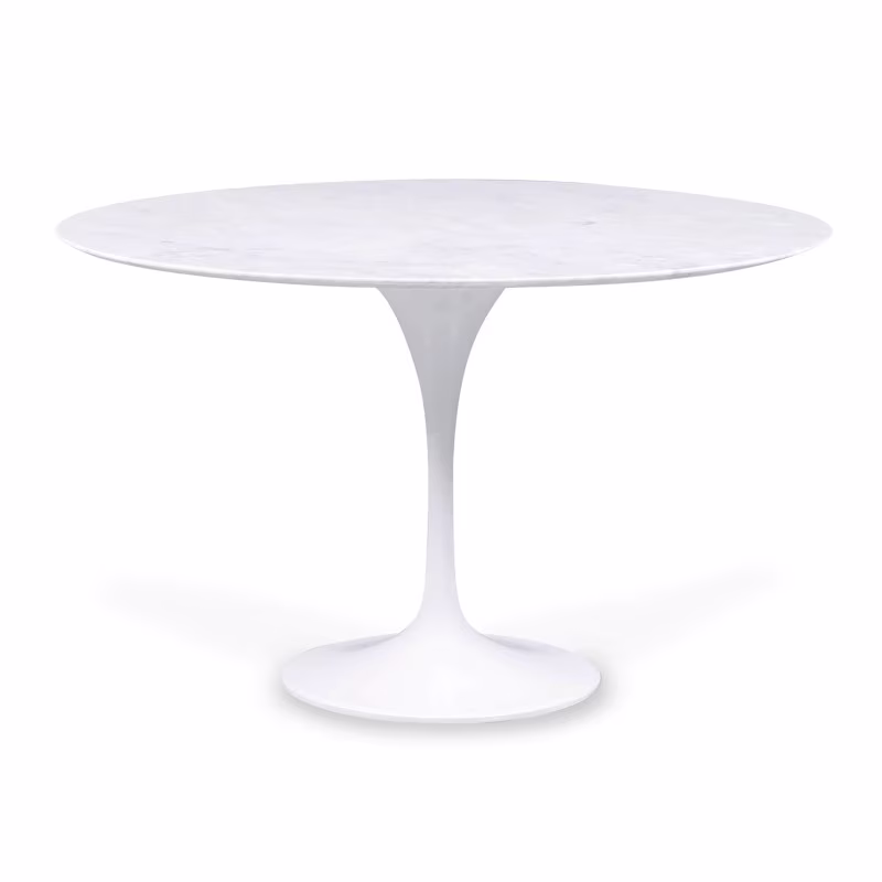 Mesa de comedor Dining Lotus 120cm en Mármol Carrara