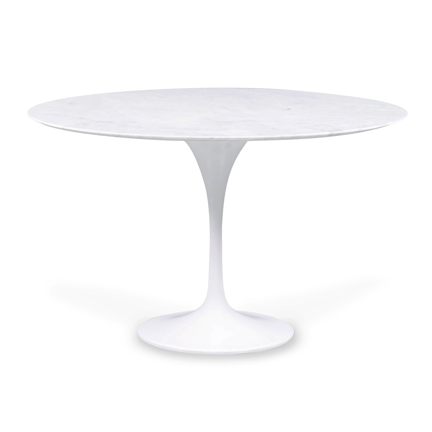 Inspirační tulipánový jídelní stůl v mramoru Carrara 120 cm - designový nábytek