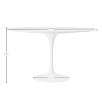 Inspirazione Tavolo Tulip 100Ø in Marmo di Carrara - Mobilie Design