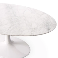 Lotus Coffee Table 120cm in Marble Carrara