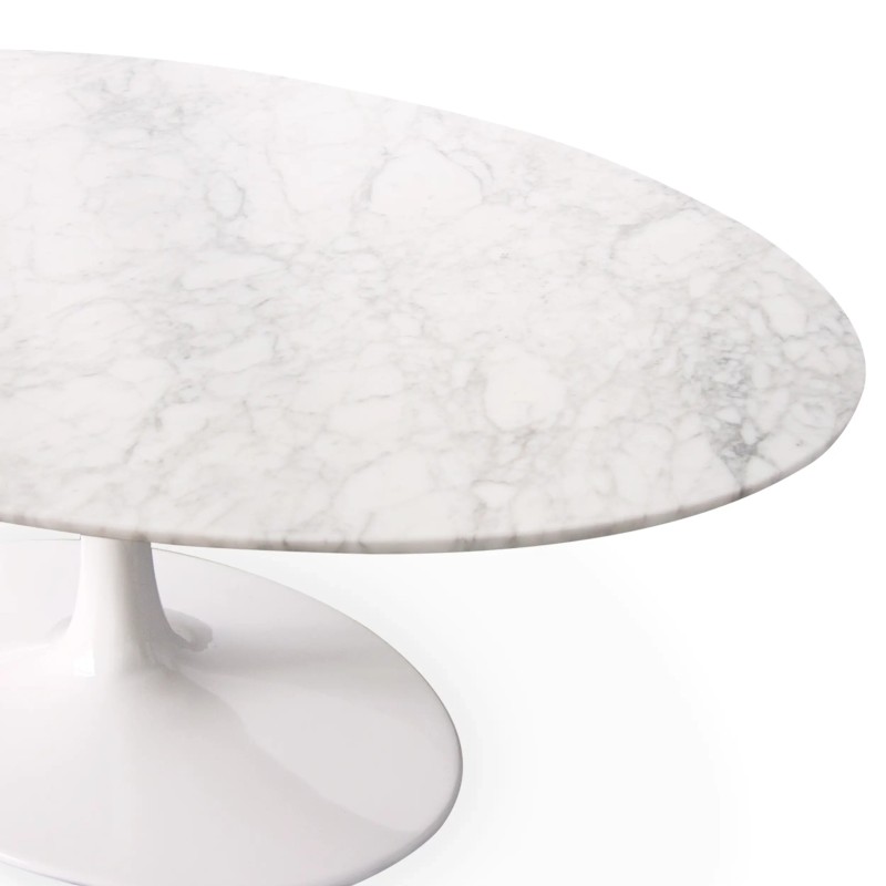 Mesa de Café Inspiration Tulip em Mármore Carrara - Design de Móveis