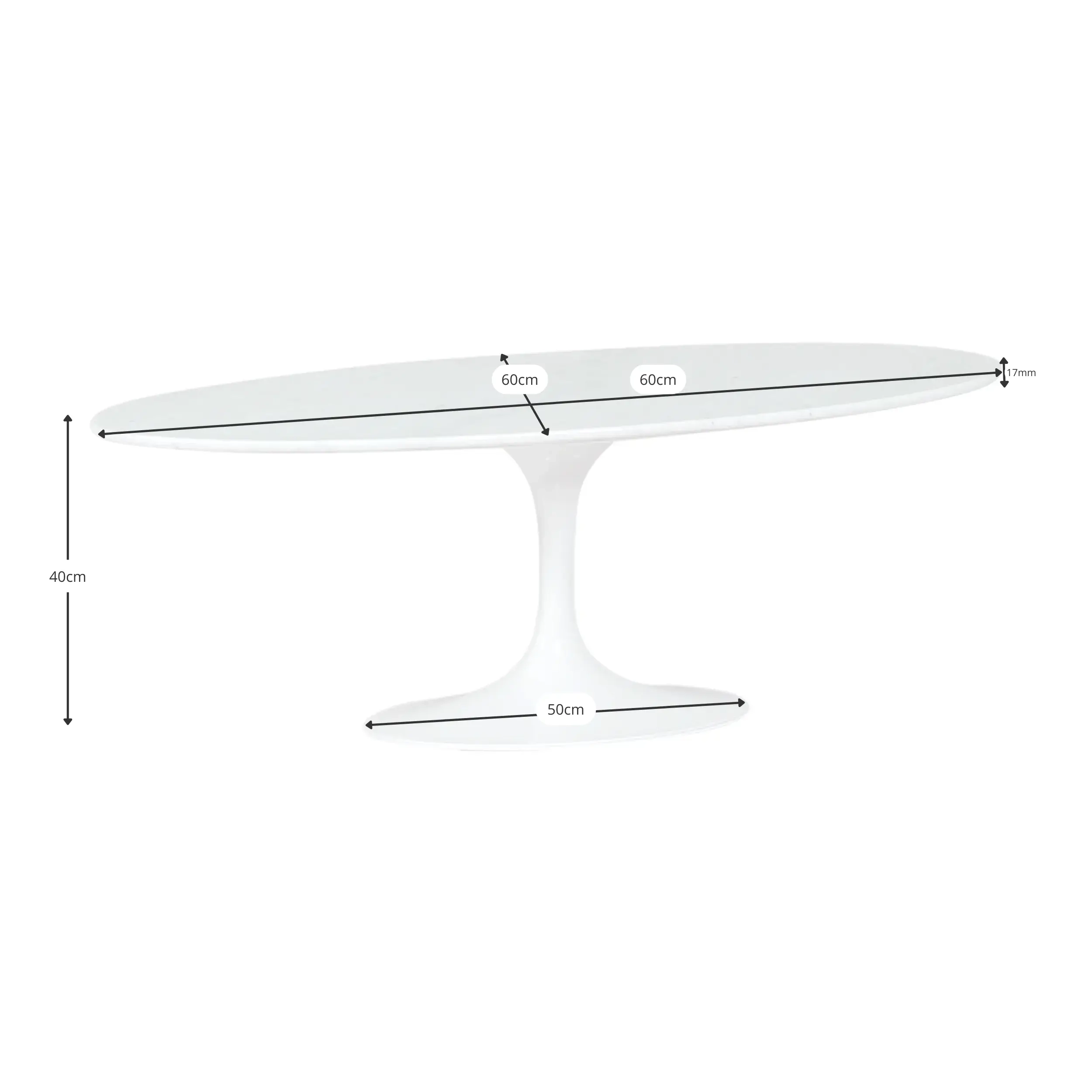 Inspirazione Tavolino Tulip in Marmo di Carrara - Mobilie Design