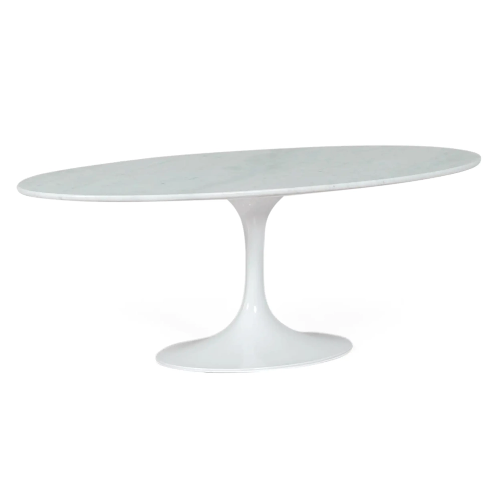Tavolo ovale Tulip 199 cm Marmo di Carrara | Saarinen Design per sale da pranzo di lusso