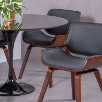 Inspirační tulipánový jídelní stůl v mramoru Marquina - designový nábytek