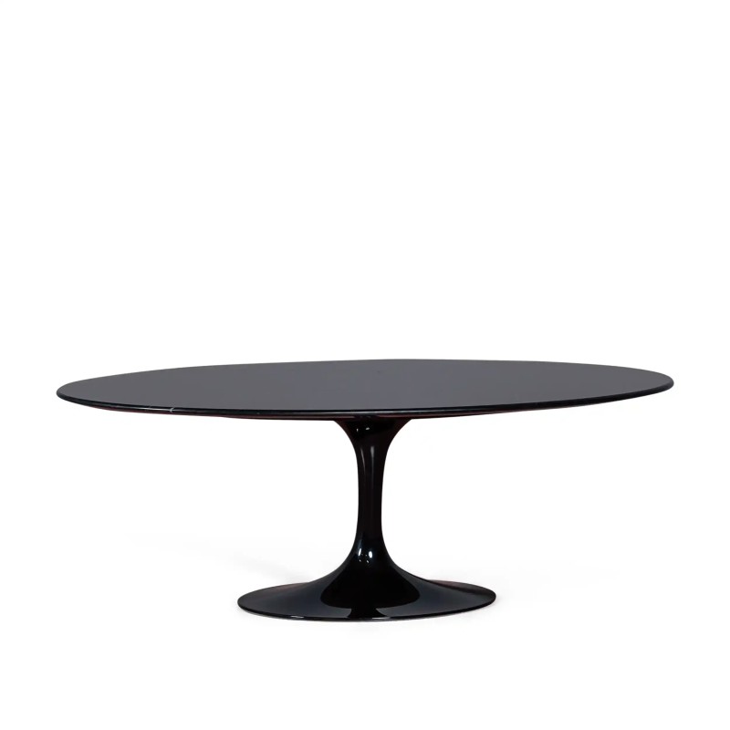 Réplica da mesa de centro Tulip em mármore preto Marquina