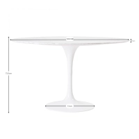 Stół do jadalni Inspiration Tulip z marmuru Marquina - Design Furniture