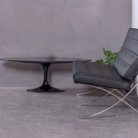 Tulip coffee table in Marquina marble- Marble table - Mueble Design