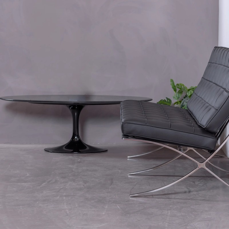 Tulip coffee table in Marquina marble- Marble table - Mueble Design