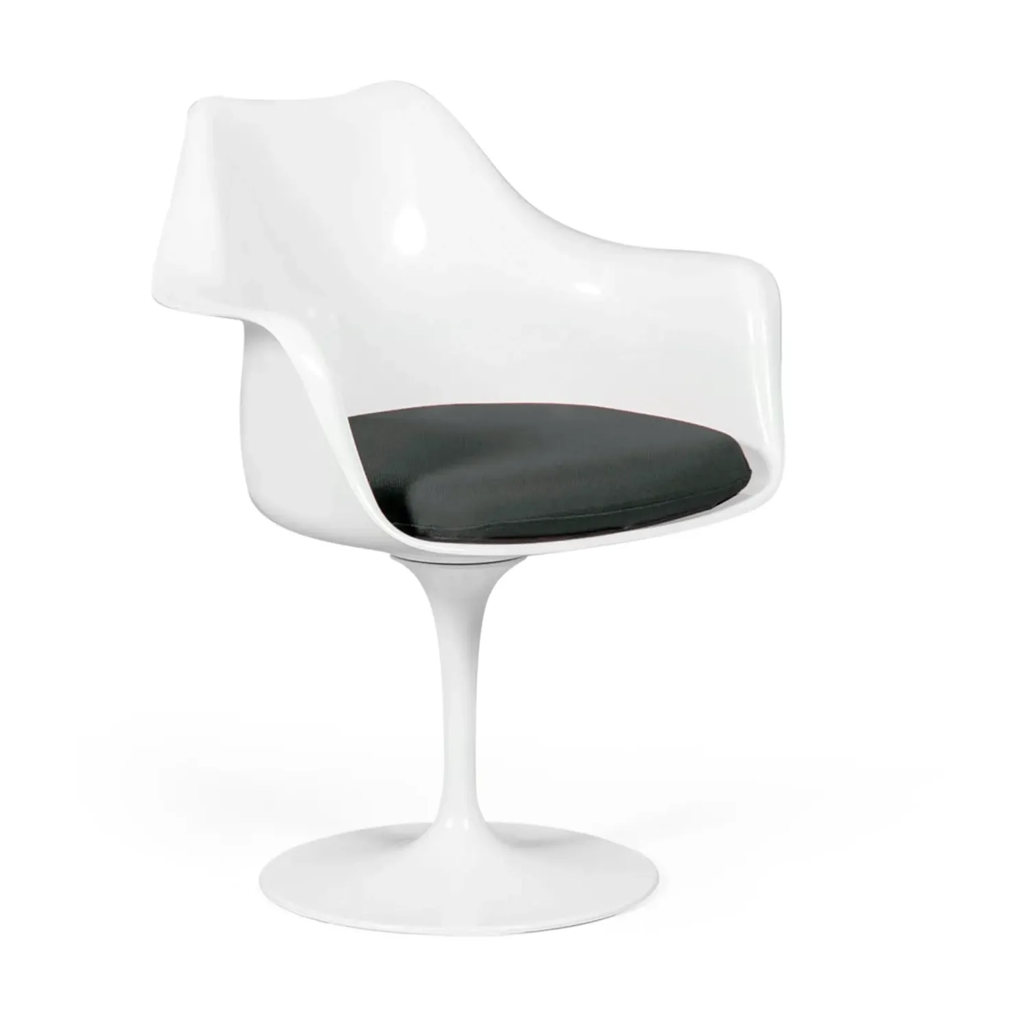 Replica della sedia Tulip con braccioli e cuscino