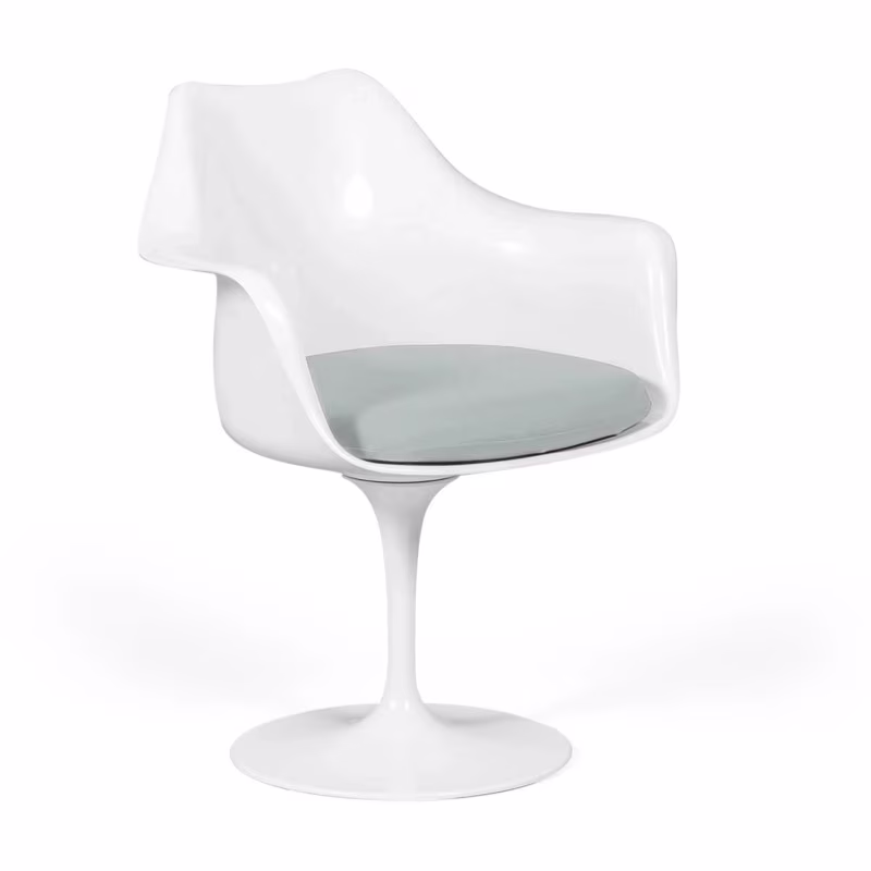 Sedia Lotus Arms con cuscino in cotone