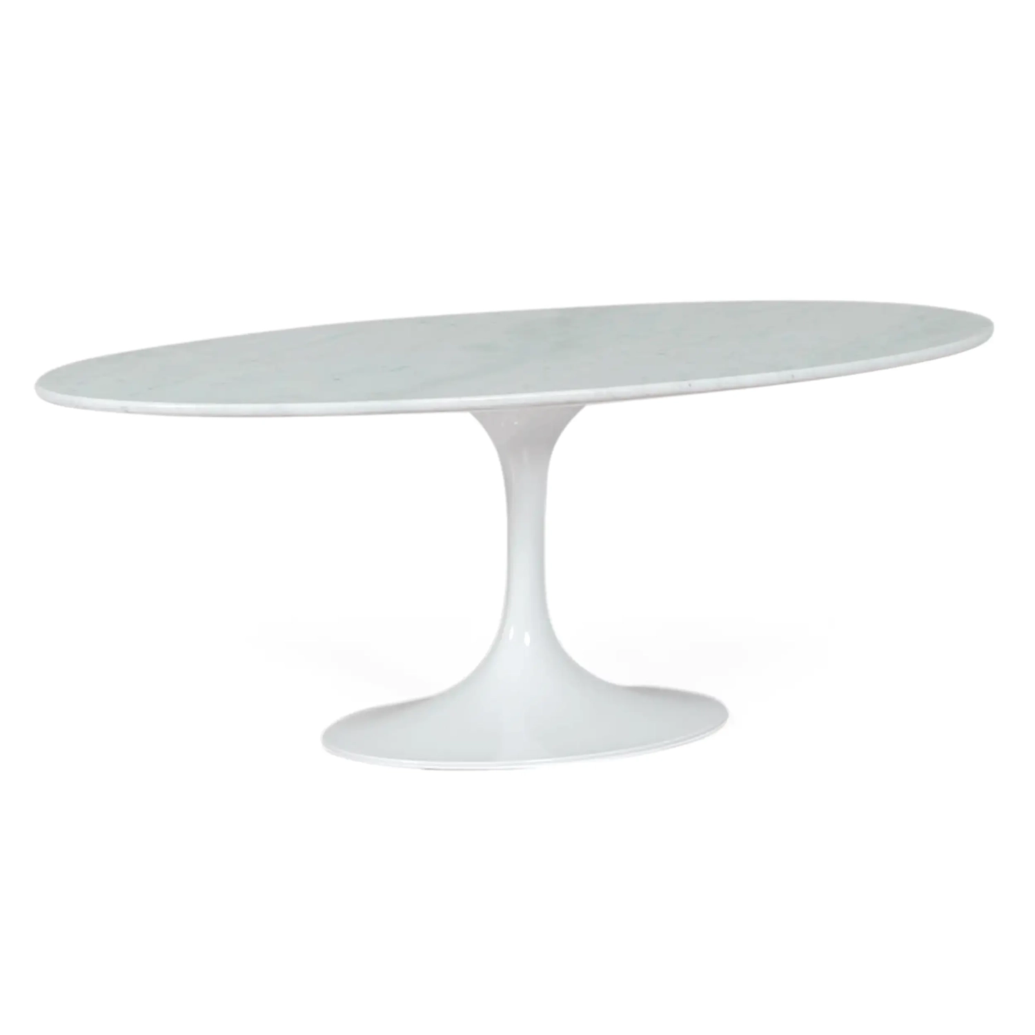 Mesa oval Tulip 199cm Mármore de Carrara | Fabrico italiano | Saarinen Design