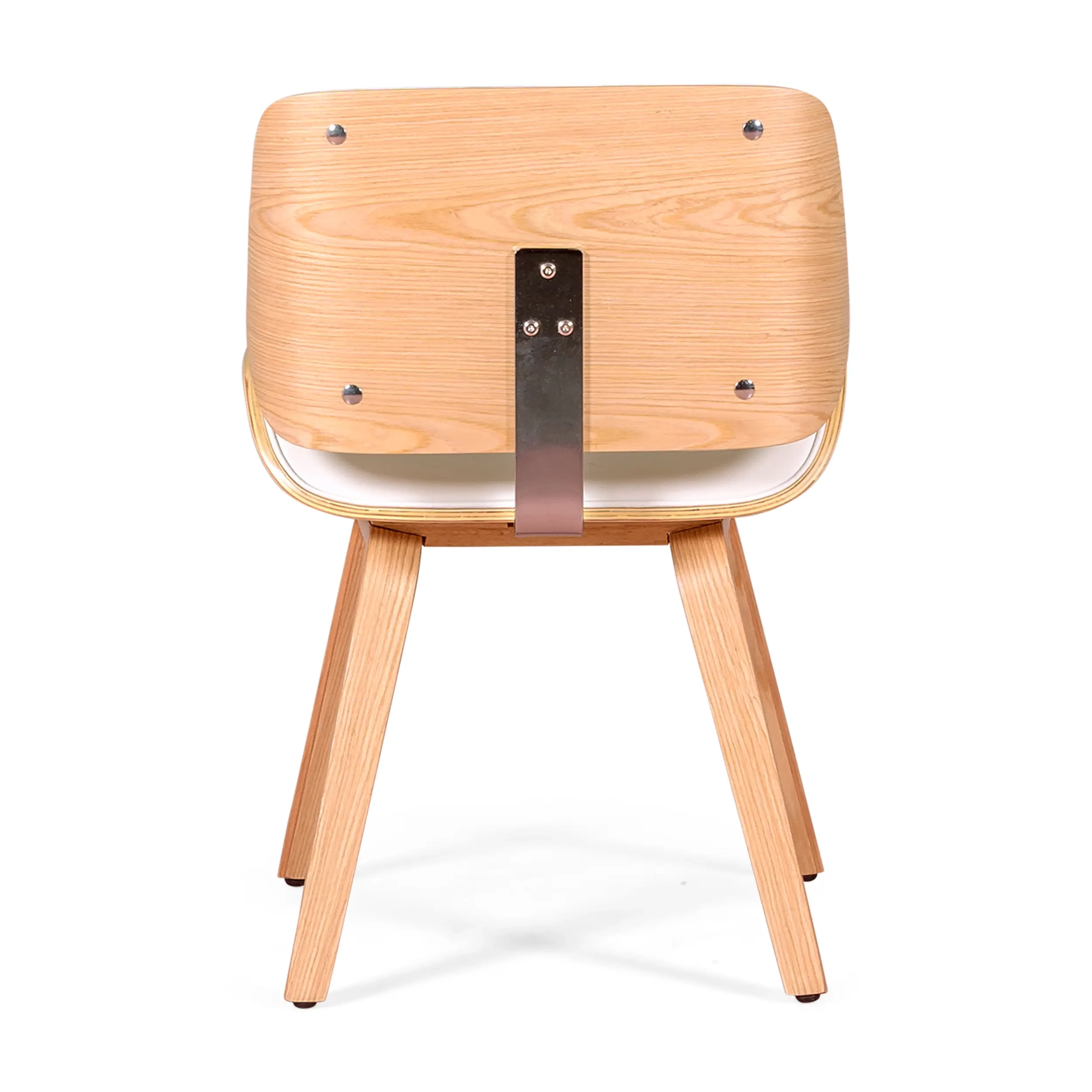 Sedia in legno compensato d'acero Nordic con cuscino in similpelle | Stile Scandinavo