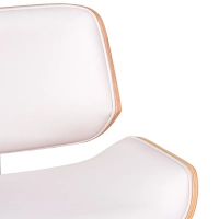 Chaise en bois d'érable contreplaqué Nordic avec coussin en simili cuir | Style Scandinave