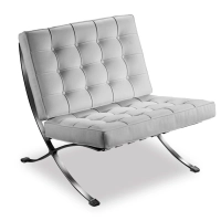 Inspiratie Barcelona stoel met kunstleren voetsteun - MuebleDesign