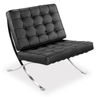 Barcelona Chair with Footrest in synthetic leather - Mueble Design