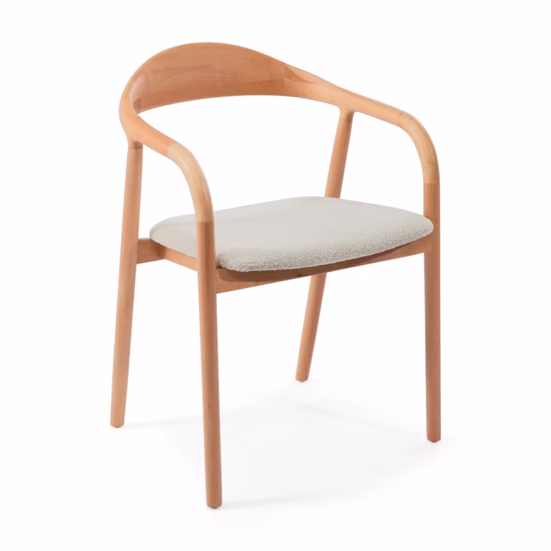 Warsow Nordic Sedia da pranzo in legno naturale | Design elegante e confortevole
