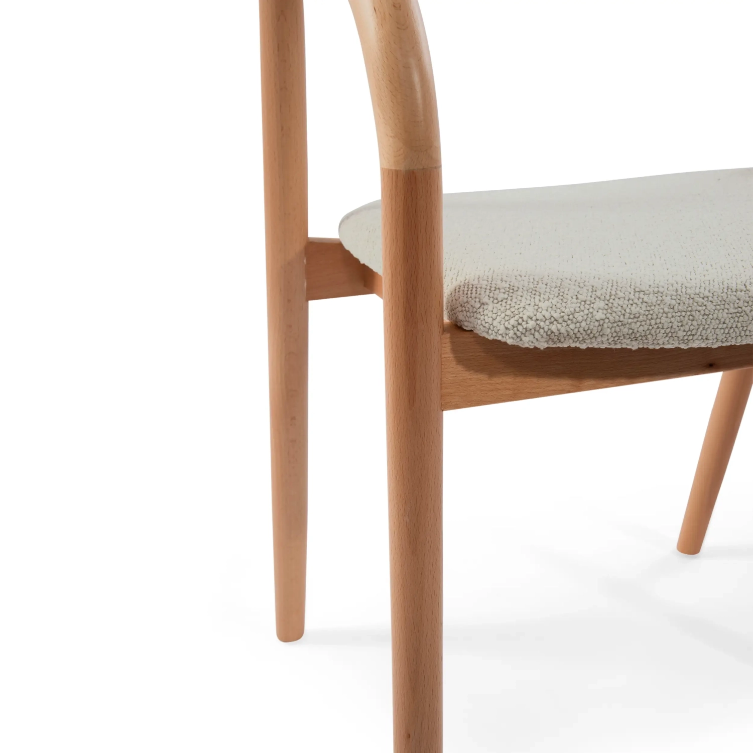 Warsow Nordic Dining Chair in Natural Wood | Elegant & Comfortable Design