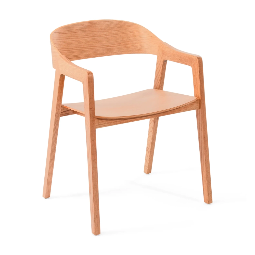 Sedia nordica in rovere con braccioli Soho | Design minimalista scandinavo