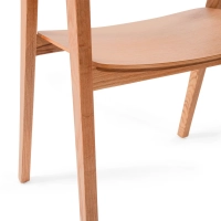 Sedia nordica in rovere con braccioli Soho | Design minimalista scandinavo