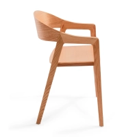 Silla Nórdica Soho de Roble con Brazos | Diseño Minimalista Escandinavo