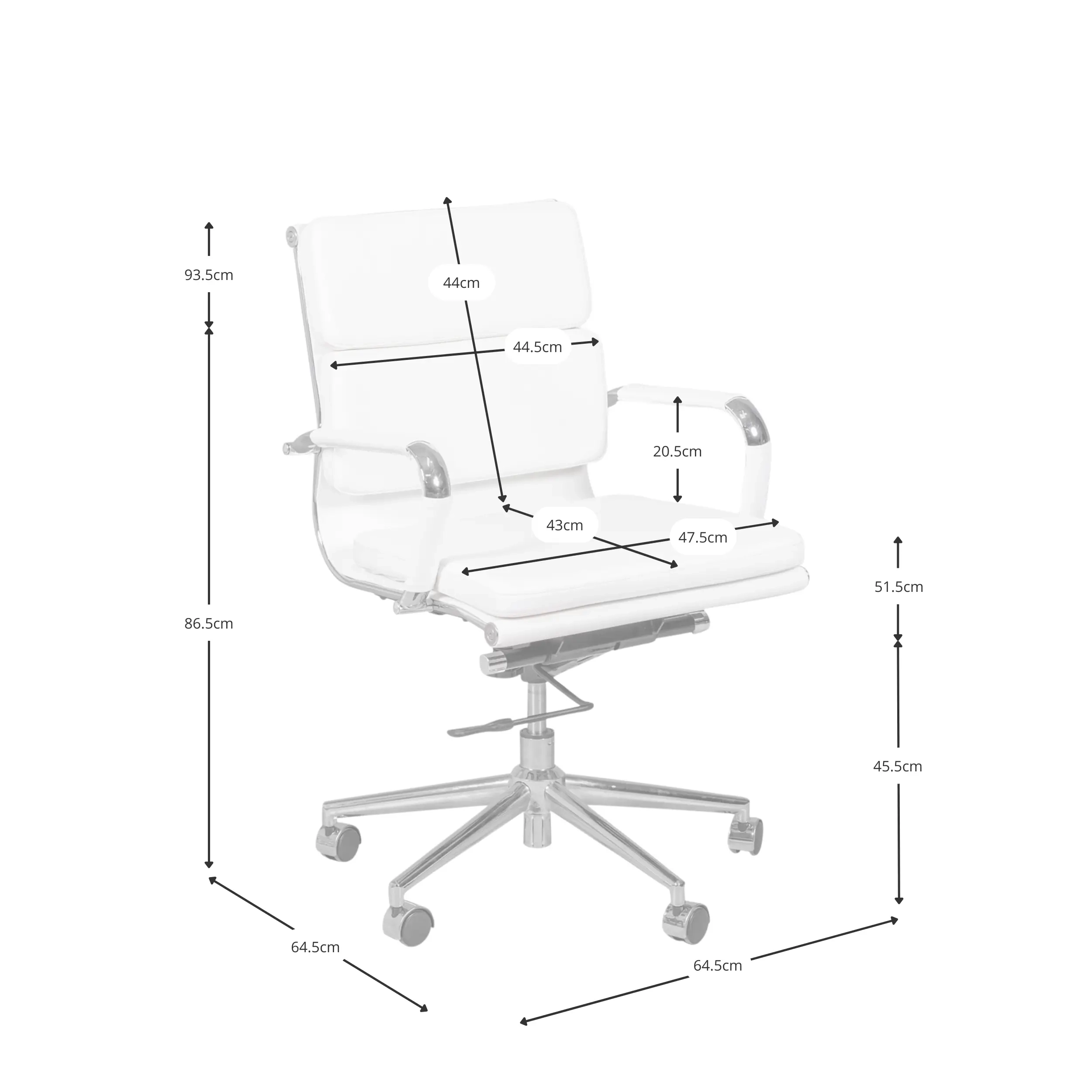 Sedia da ufficio imbottita Task | Design classico e comfort moderno