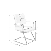 Sedia da Ufficio LB Alu S Senza Ruote Similpelle - Mobilie Design