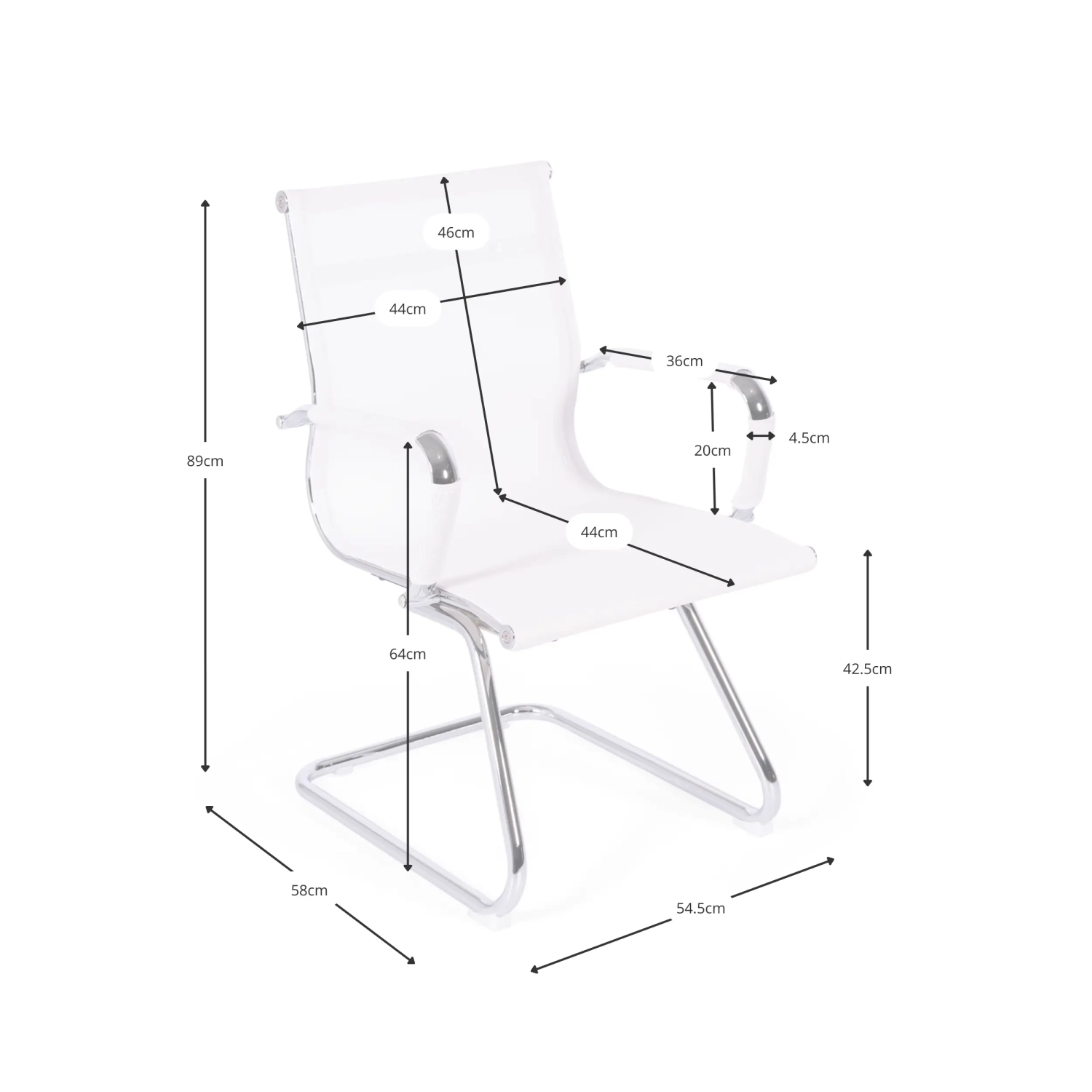 Chair Mesh Lowback Fixed Edition | Breathable and modern meeting chair