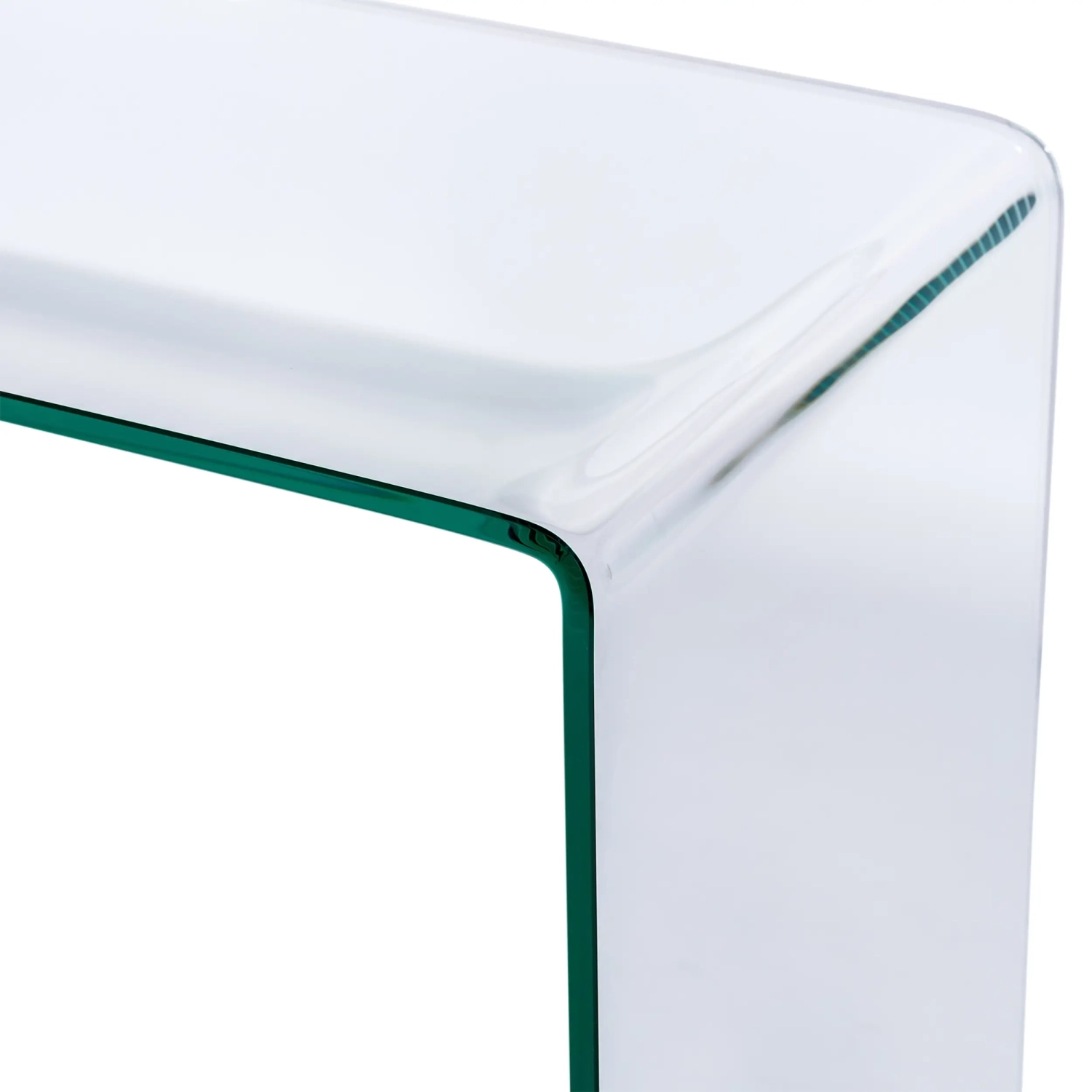 Table console Ice Console : verre trempé transparent de 12 mm