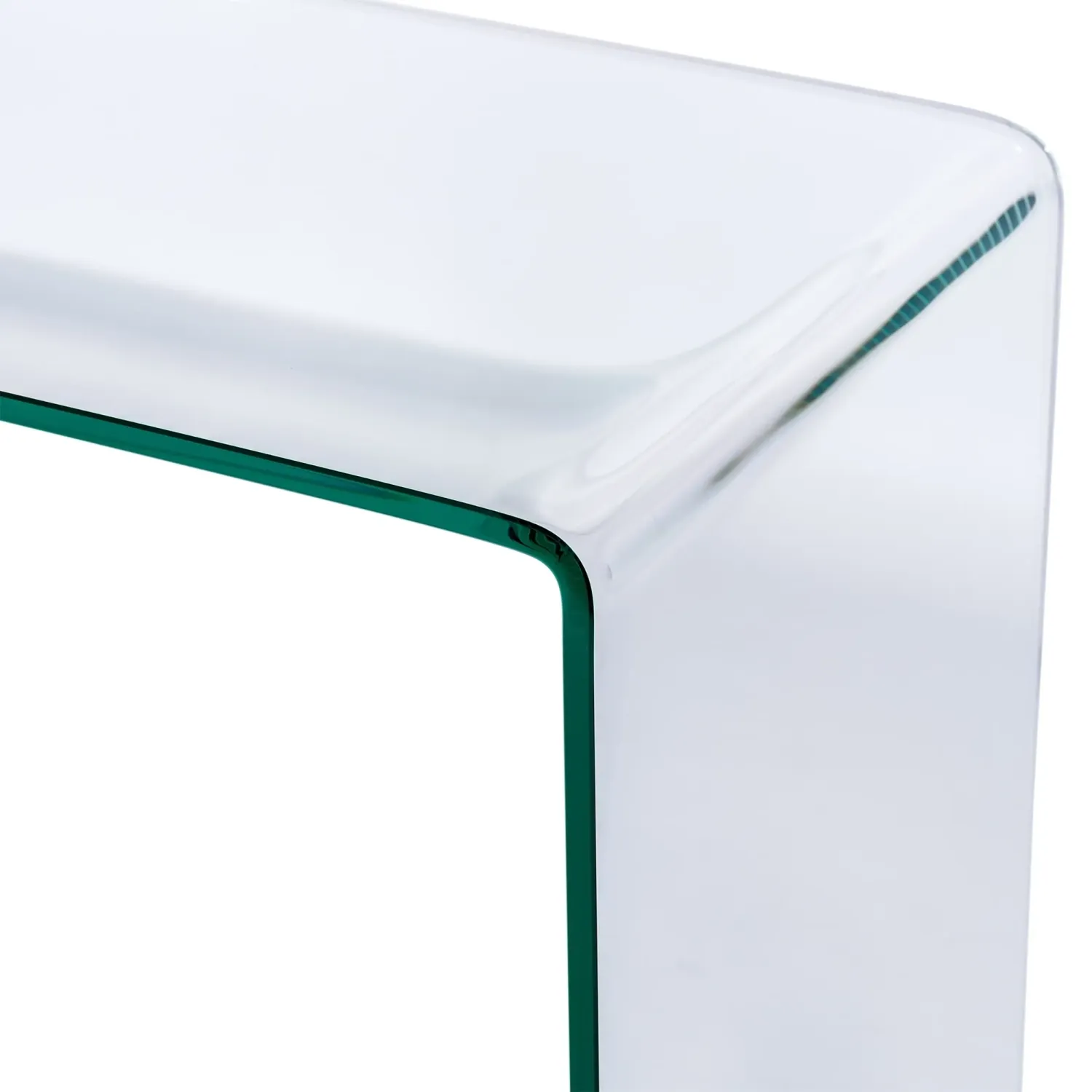 Tavolo consolle Ice Console: vetro trasparente temperato da 12 mm