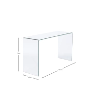 Konsolbord Ice Console : 12 mm klart härdat glas