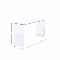 Tavolo consolle Ice Console: vetro trasparente temperato da 12 mm