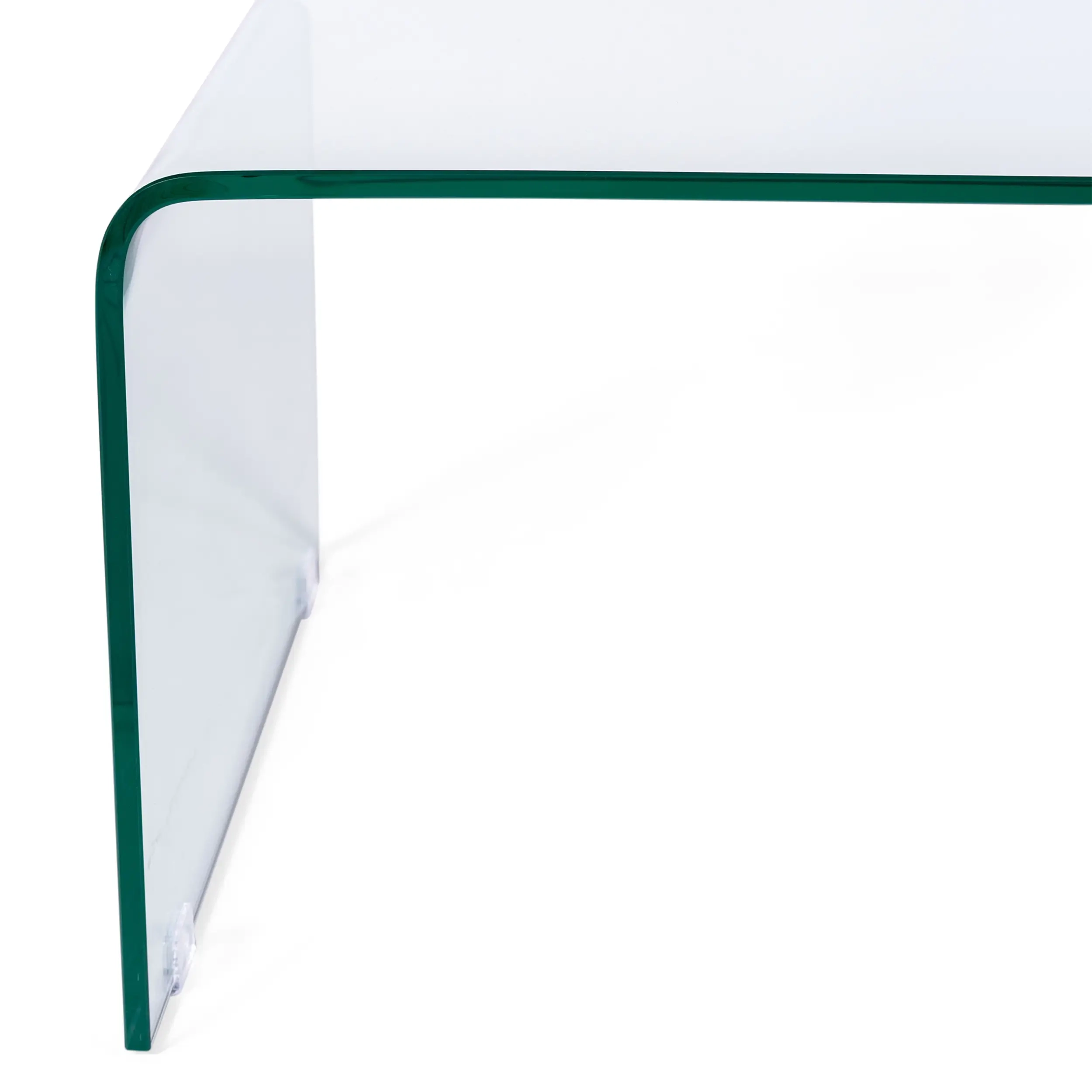 Tavolino Coffee Ice : vetro temperato trasparente da 12 mm