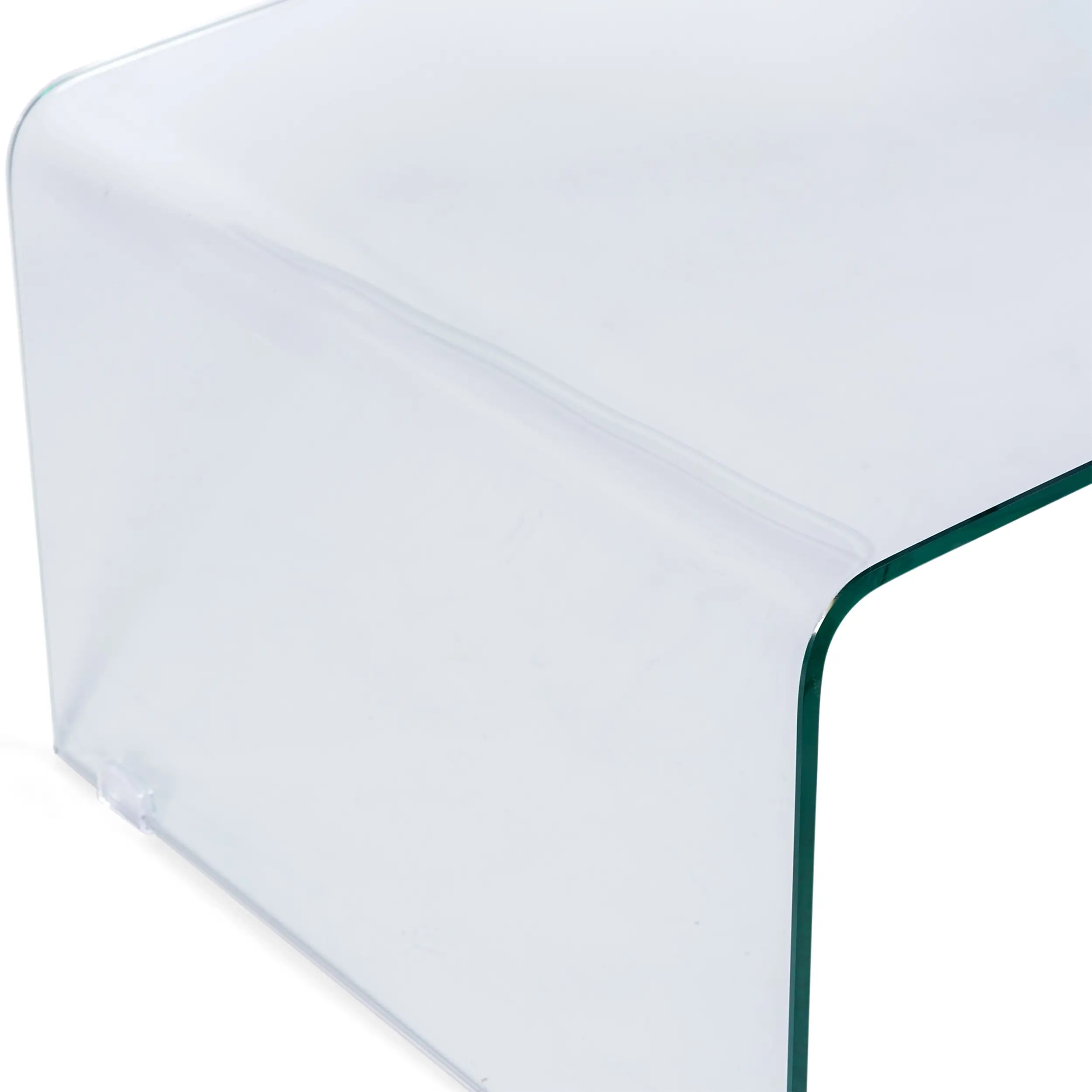 Tavolino Coffee Ice : vetro temperato trasparente da 12 mm