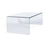 Coffee Ice Couchtisch : 12 mm transparentes gehärtetes Glas