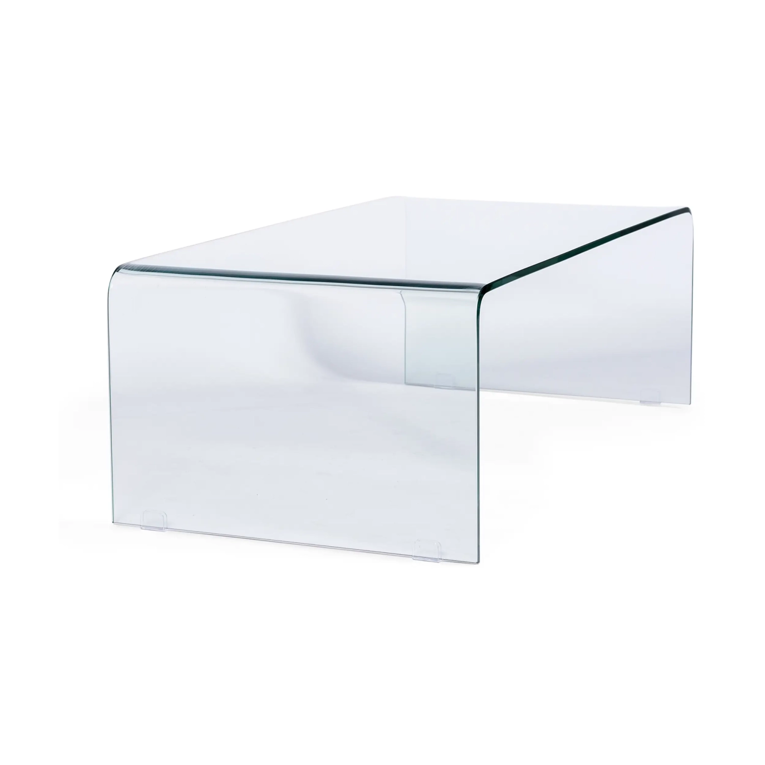 Coffee Ice Couchtisch : 12 mm transparentes gehärtetes Glas