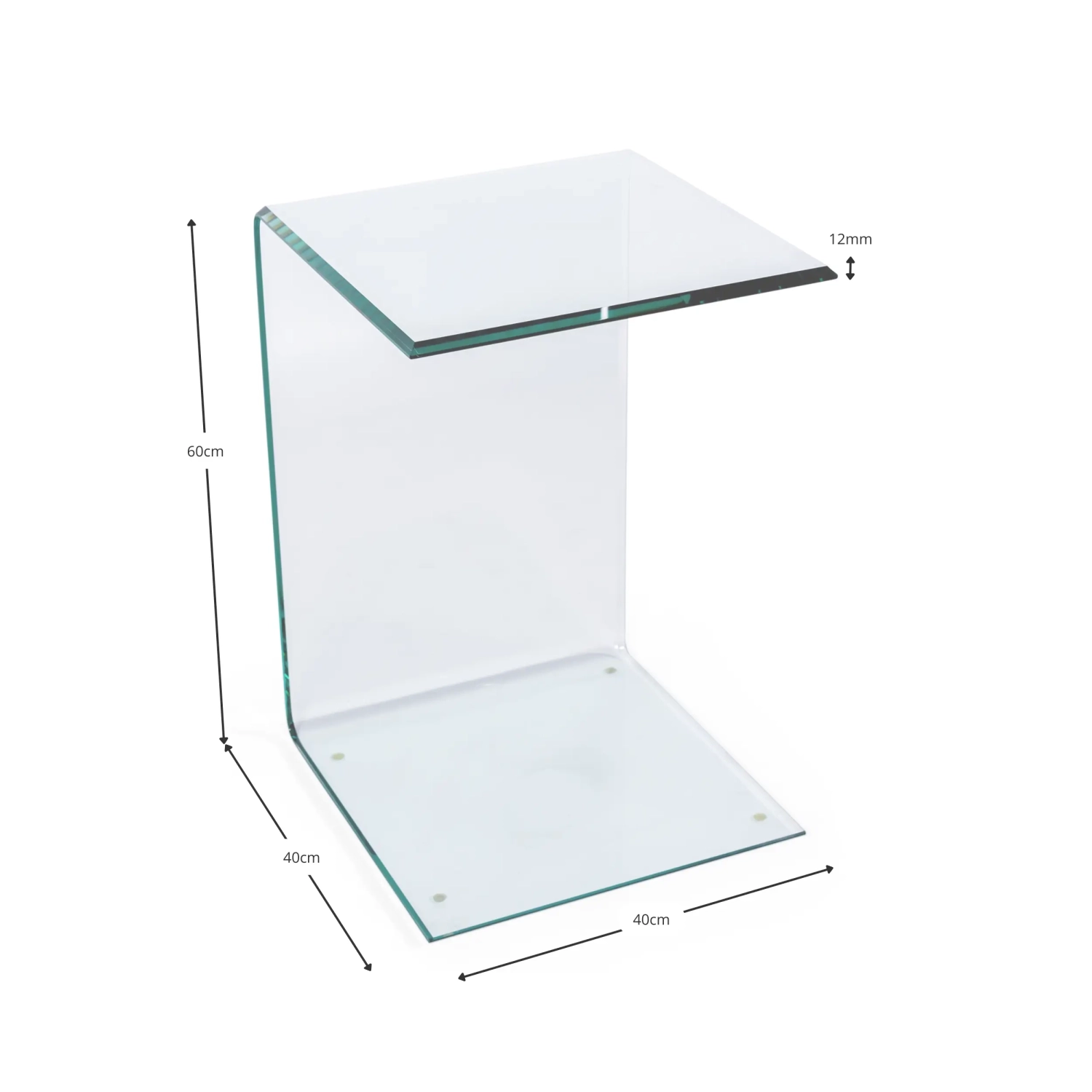 Ice Side Table | Beistelltisch und Couchtisch aus gehärtetem Glas